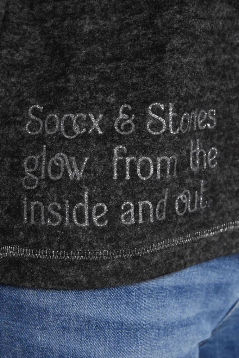 Cheap CAMP DAVID & SOCCX Kapuzenpullover aus Flauschstrick black