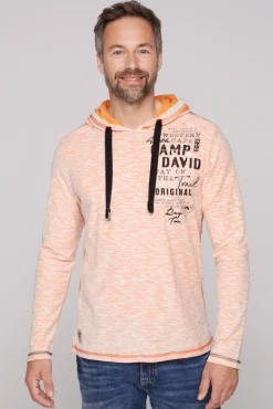 Cheap CAMP DAVID & SOCCX Kapuzenshirt mit Brusttasche und Logo Print sunrise orange sunriseorange