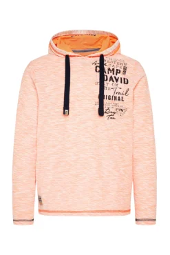 Cheap CAMP DAVID & SOCCX Kapuzenshirt mit Brusttasche und Logo Print sunrise orange sunriseorange