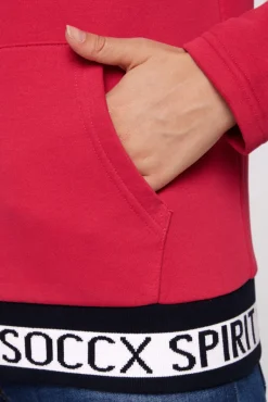 New CAMP DAVID & SOCCX Kapuzensweatjacke mit Intarsia-Logo-Details clear red clearred