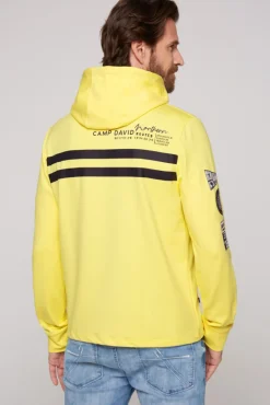 Outlet CAMP DAVID & SOCCX Kapuzensweatjacke mit Label-Applikationen light lime lightlime