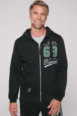 New CAMP DAVID & SOCCX Kapuzensweatjacke mit Retro-Artwork black