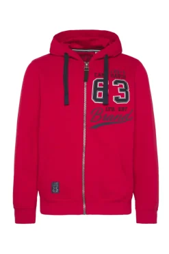 Cheap CAMP DAVID & SOCCX Kapuzensweatjacke mit Retro-Artwork royal red royalred
