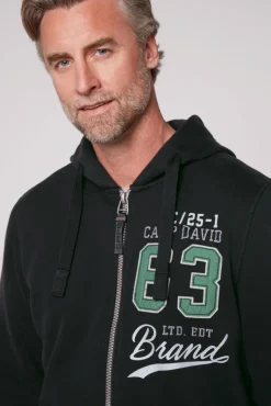 Clearance CAMP DAVID & SOCCX Kapuzensweatjacke mit Retro-Artwork black