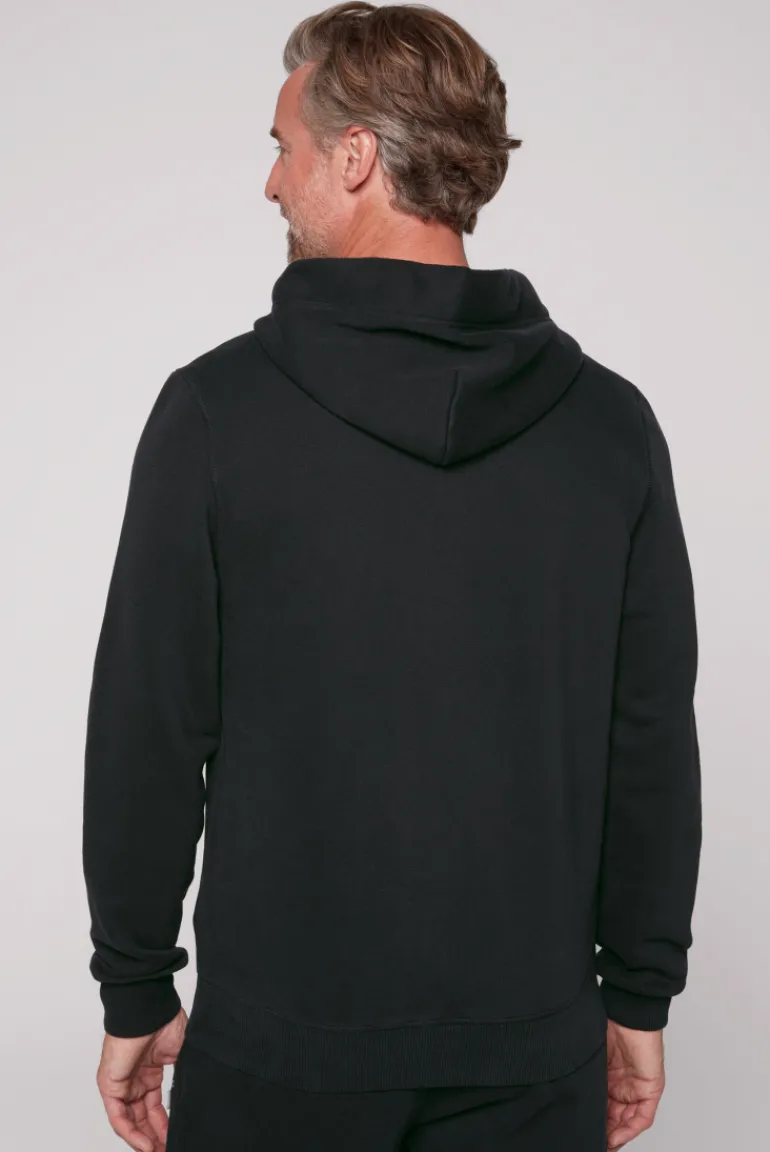 Clearance CAMP DAVID & SOCCX Kapuzensweatjacke mit Retro-Artwork black