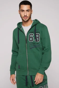 Discount CAMP DAVID & SOCCX Kapuzensweatjacke mit Retro-Artwork raw green rawgreen