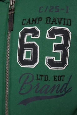 Discount CAMP DAVID & SOCCX Kapuzensweatjacke mit Retro-Artwork raw green rawgreen
