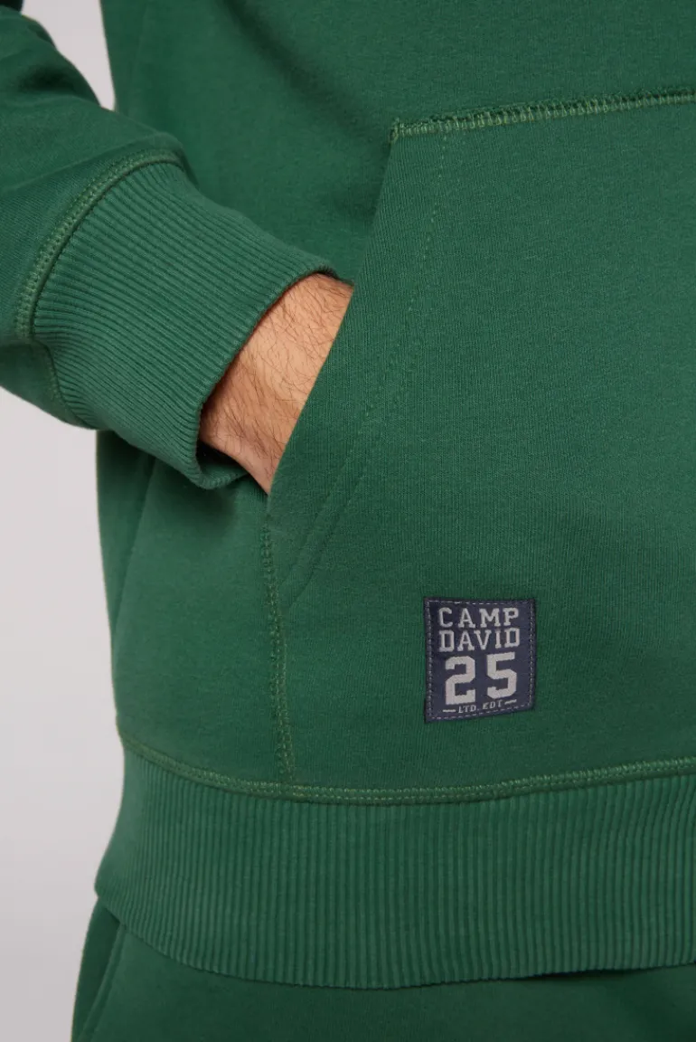Sale CAMP DAVID & SOCCX Kapuzensweatjacke mit Retro-Artwork raw green rawgreen