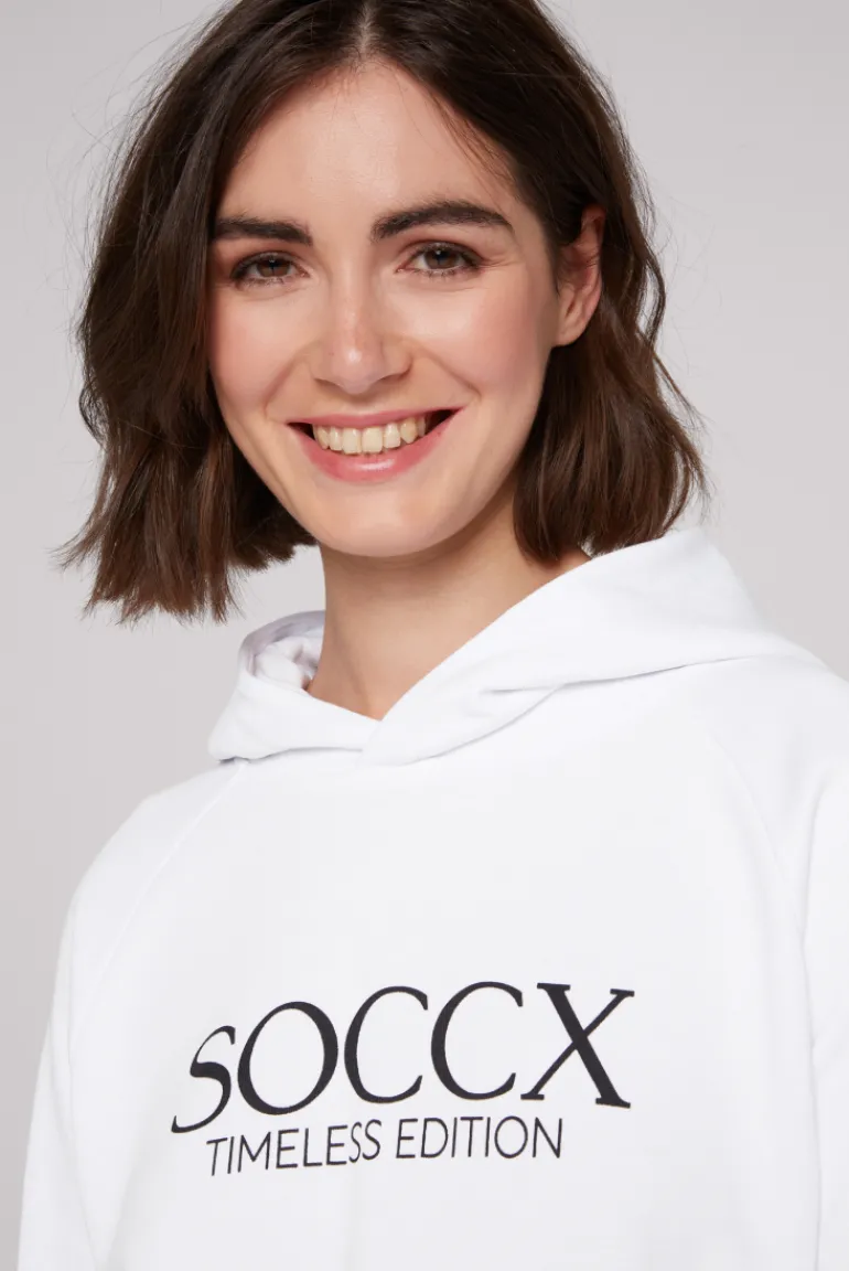 Store CAMP DAVID & SOCCX Kapuzensweatshirt mit Logo Print opticwhite