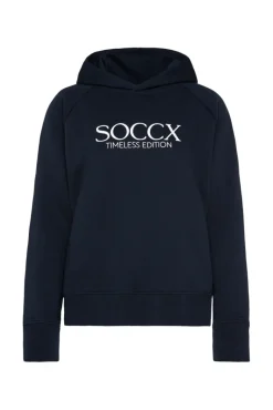 Clearance CAMP DAVID & SOCCX Kapuzensweatshirt mit Logo Print blue navy bluenavy