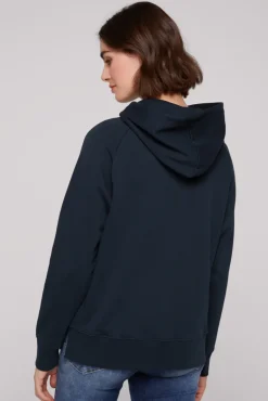 Clearance CAMP DAVID & SOCCX Kapuzensweatshirt mit Logo Print blue navy bluenavy