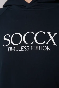 Clearance CAMP DAVID & SOCCX Kapuzensweatshirt mit Logo Print blue navy bluenavy