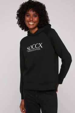 Hot CAMP DAVID & SOCCX Kapuzensweatshirt mit Logo Print black