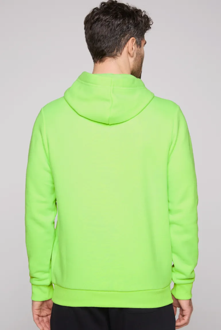 Clearance CAMP DAVID & SOCCX Kapuzensweatshirt mit Used Print neon green neongreen