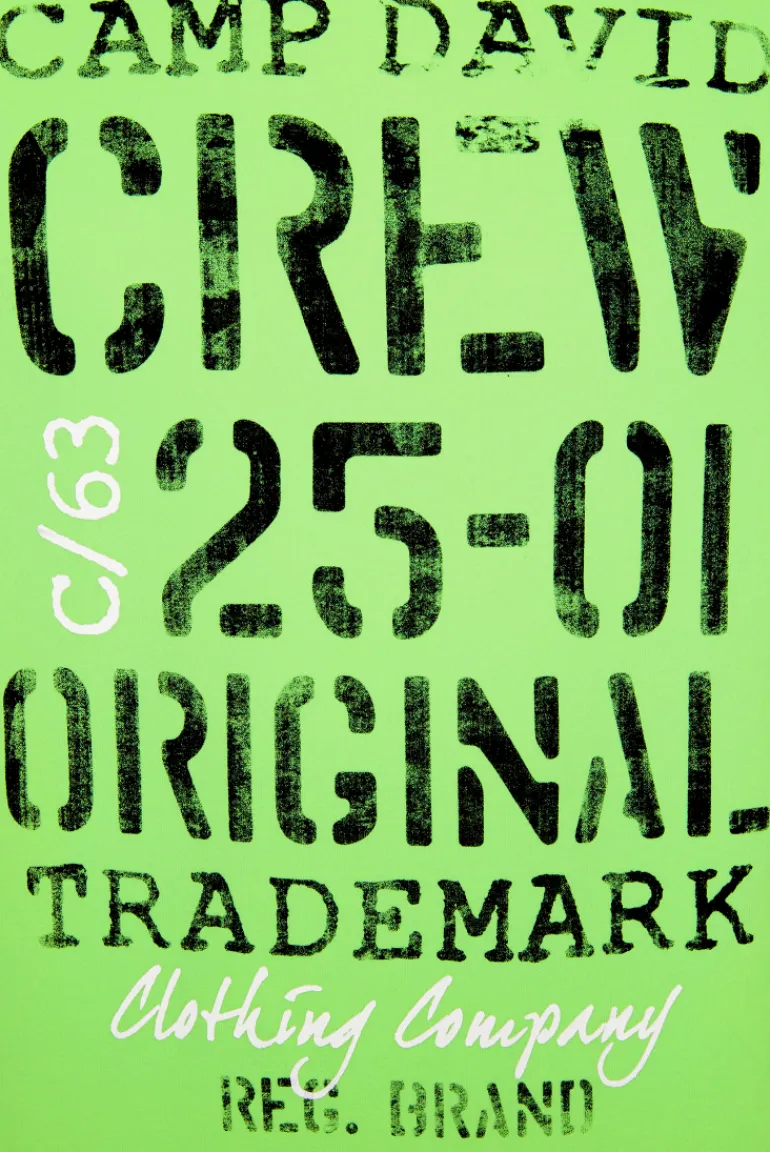 Clearance CAMP DAVID & SOCCX Kapuzensweatshirt mit Used Print neon green neongreen