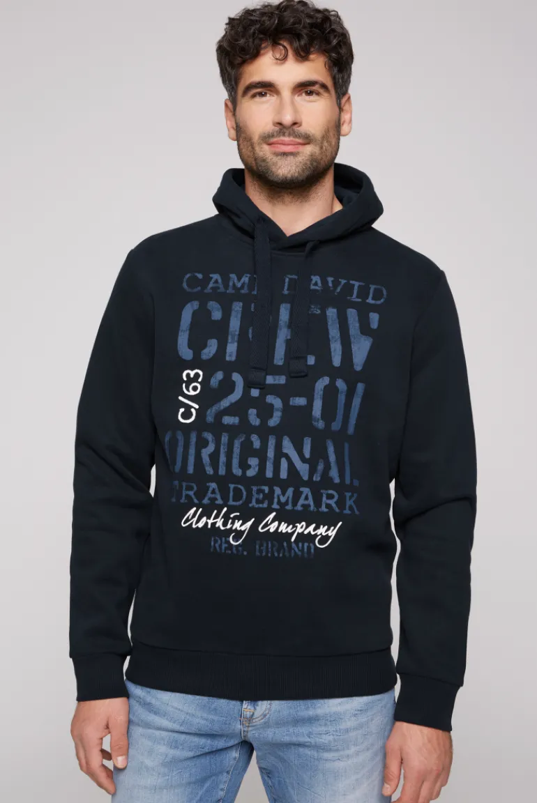 Cheap CAMP DAVID & SOCCX Kapuzensweatshirt mit Used Print blue navy bluenavy