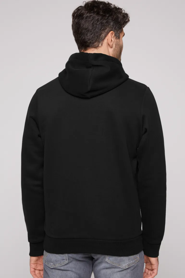 Sale CAMP DAVID & SOCCX Kapuzensweatshirt mit Used Print black