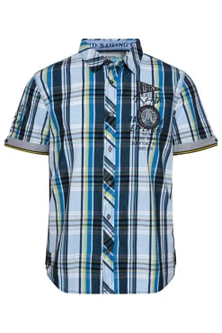 Best CAMP DAVID & SOCCX Karohemd mit kleineren Artworks summer blue summerblue
