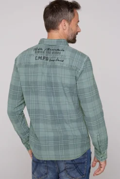 Store CAMP DAVID & SOCCX Karohemd mit Label-Applikationen teal