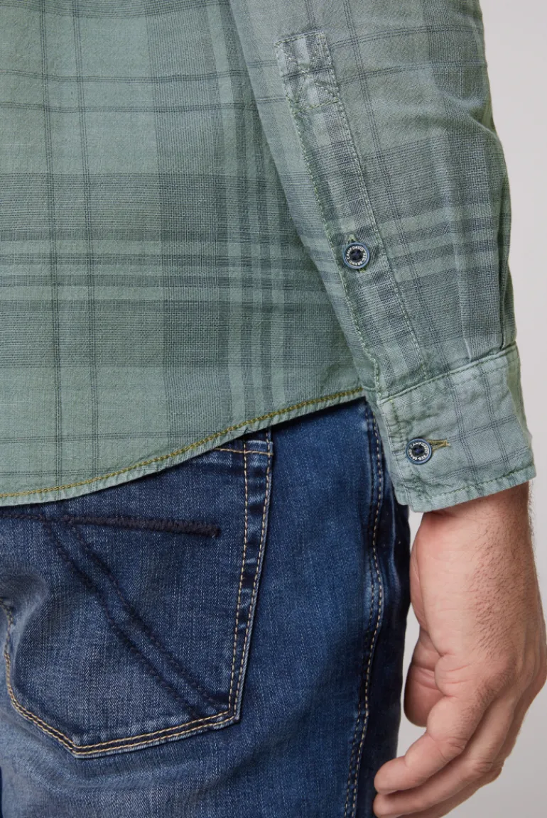 Store CAMP DAVID & SOCCX Karohemd mit Label-Applikationen teal