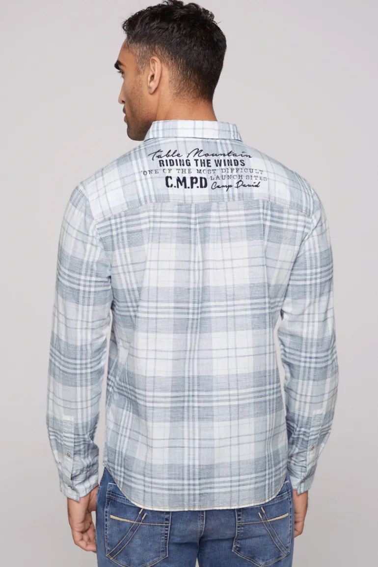 Discount CAMP DAVID & SOCCX Karohemd mit Label-Applikationen opticwhite