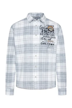Best CAMP DAVID & SOCCX Karohemd mit Label-Applikationen opticwhite