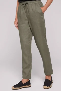 Hot CAMP DAVID & SOCCX Klassische Leinenhose mit Elastikbund desert olive | XXXL desertolive
