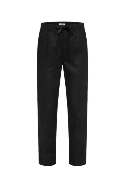 Best Sale CAMP DAVID & SOCCX Klassische Leinenhose mit Elastikbund | XXXL black