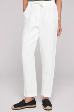 Discount CAMP DAVID & SOCCX Klassische Leinenhose mit Elastikbund opticwhite