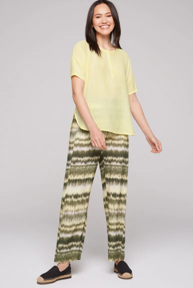 Online CAMP DAVID & SOCCX Kurzarmbluse mit Crèpe-Struktur faded yellow fadedyellow