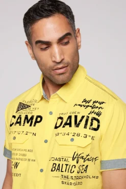 Cheap CAMP DAVID & SOCCX Kurzarmhemd mit Klappentaschen und Prints light lime lightlime