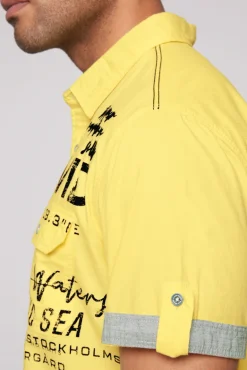Sale CAMP DAVID & SOCCX Kurzarmhemd mit Klappentaschen und Prints light lime lightlime