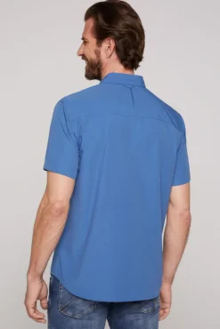 Best CAMP DAVID & SOCCX Kurzarmhemd mit Logo Print und Stickereien dutch blue | L dutchblue