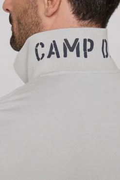 Shop CAMP DAVID & SOCCX Kurzarmpolo aus Pikee mit Label Print cozy blue cozyblue