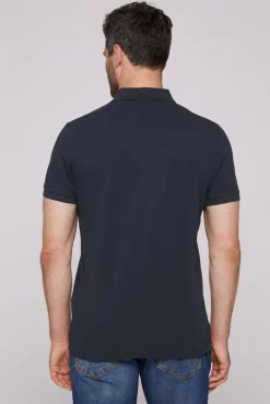 Discount CAMP DAVID & SOCCX Kurzarmpolo aus Pikee mit Label Print classic navy classicnavy