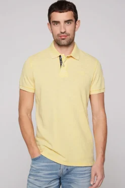 Flash Sale CAMP DAVID & SOCCX Kurzarmpolo aus Pikee mit Logostick sun