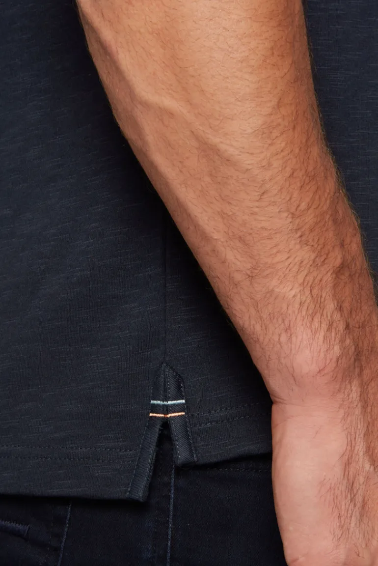 Sale CAMP DAVID & SOCCX Kurzarmpolo mit Flockprint und Tapes blue navy bluenavy