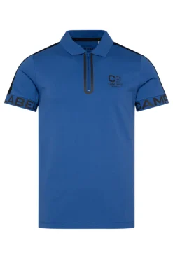 Flash Sale CAMP DAVID & SOCCX Kurzarmpolo mit Folienprints strong blue strongblue
