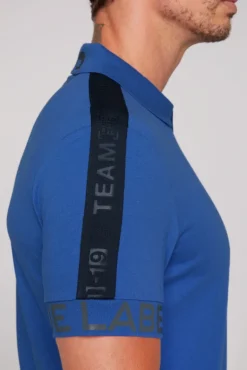 Flash Sale CAMP DAVID & SOCCX Kurzarmpolo mit Folienprints strong blue strongblue