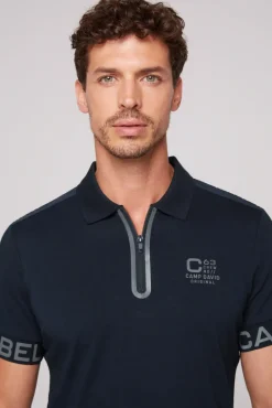 Discount CAMP DAVID & SOCCX Kurzarmpolo mit Folienprints blue navy bluenavy