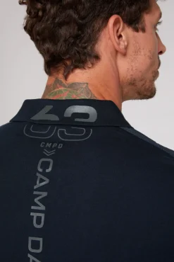 Discount CAMP DAVID & SOCCX Kurzarmpolo mit Folienprints blue navy bluenavy