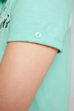 Discount CAMP DAVID & SOCCX Kurzarmpolo mit Print und Pailletten neo aqua neoaqua