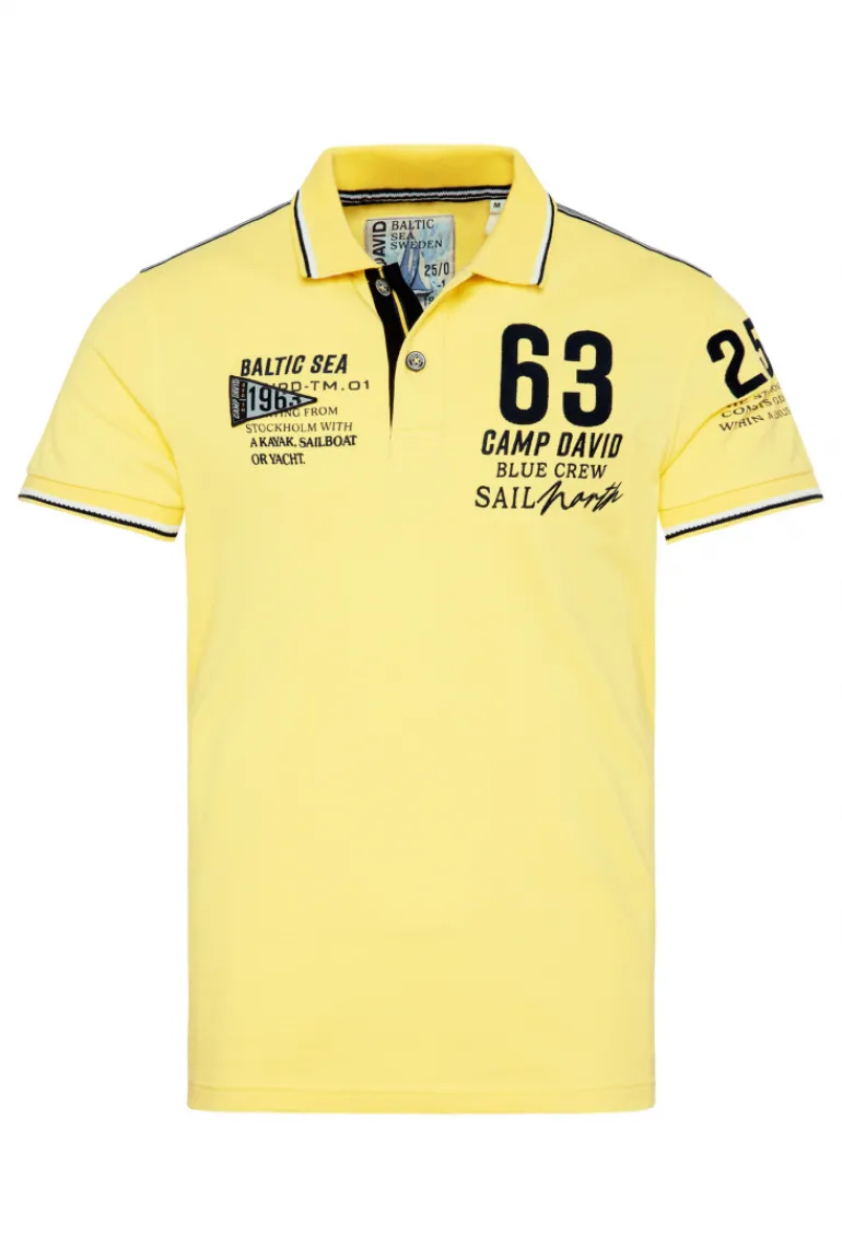 Cheap CAMP DAVID & SOCCX Kurzarmpolo Pikee mit Logo Artworks light lime lightlime