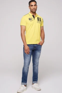 Cheap CAMP DAVID & SOCCX Kurzarmpolo Pikee mit Logo Artworks light lime lightlime