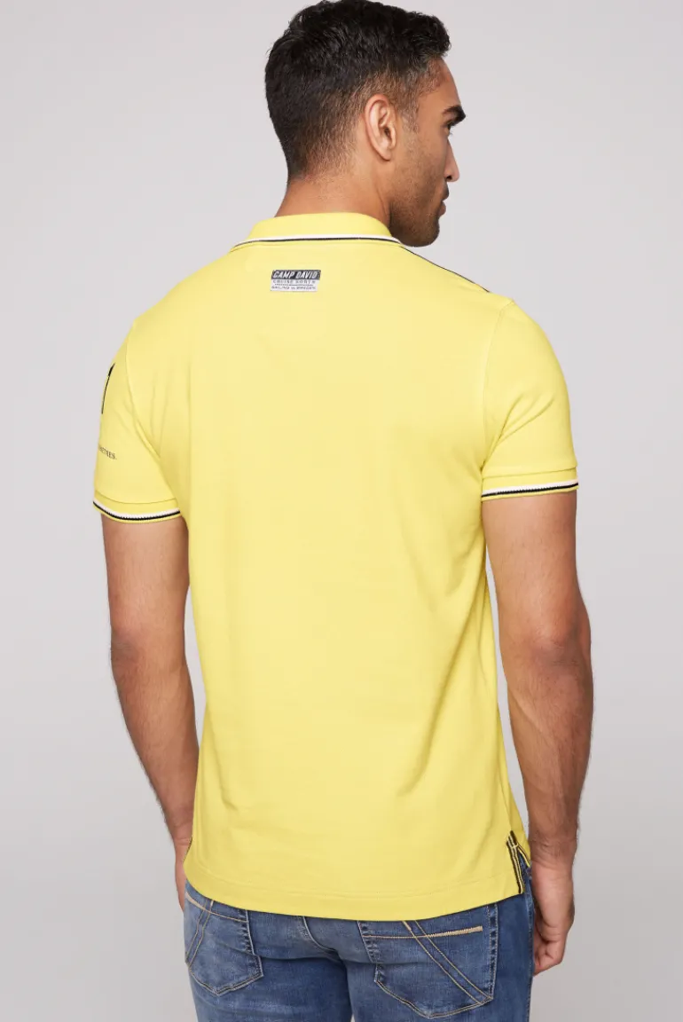 Cheap CAMP DAVID & SOCCX Kurzarmpolo Pikee mit Logo Artworks light lime lightlime
