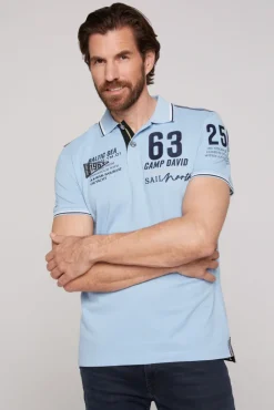 Online CAMP DAVID & SOCCX Kurzarmpolo Pikee mit Logo Artworks summer blue summerblue