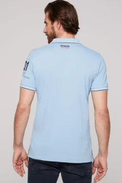 Online CAMP DAVID & SOCCX Kurzarmpolo Pikee mit Logo Artworks summer blue summerblue