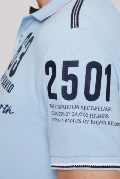 Online CAMP DAVID & SOCCX Kurzarmpolo Pikee mit Logo Artworks summer blue summerblue