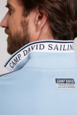 Online CAMP DAVID & SOCCX Kurzarmpolo Pikee mit Logo Artworks summer blue summerblue