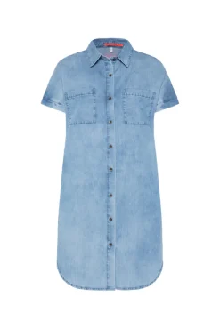 Store CAMP DAVID & SOCCX Kurzes Jeansblusenkleid mid blue wash | XS midbluewash